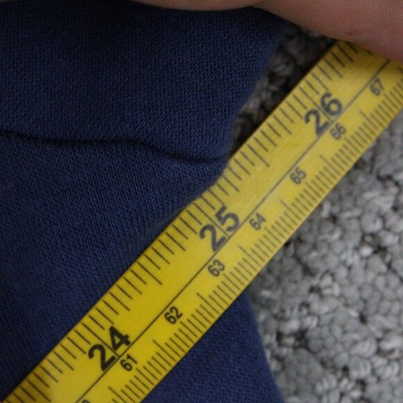 H&M Sweatshirt Men XL Navy Blue Pullover Crewneck Smart Adult Person Embroidered - Picture 9 of 10